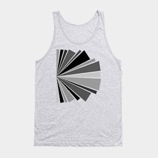 Side Sunburst Black and White Tank Top